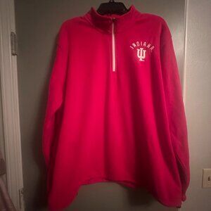 Indiana University Hoosiers Men's Fleece 1/4 zip pullover. Size XL